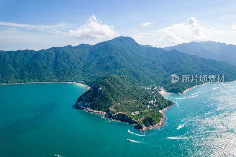 大鹏半岛杨梅坑鹿嘴山庄航拍风光