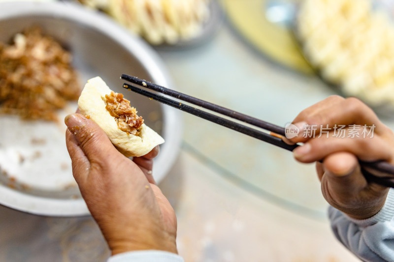 中国广东省梅州市客家酿豆腐美食