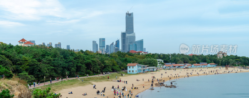 青岛第二海水浴场全景图