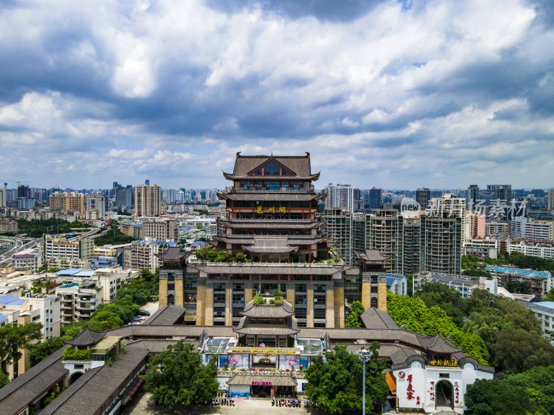 广西南宁城市风光航拍摄影图