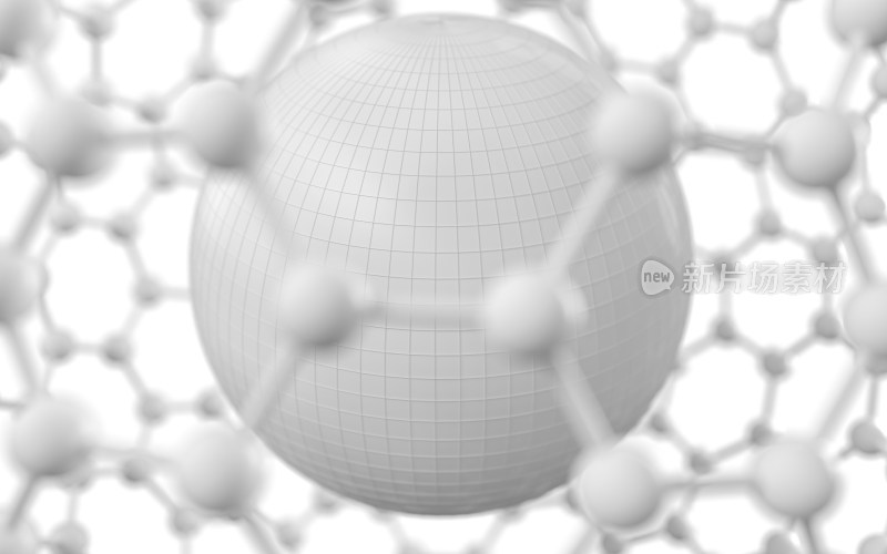 创意化学分子模型 3D渲染