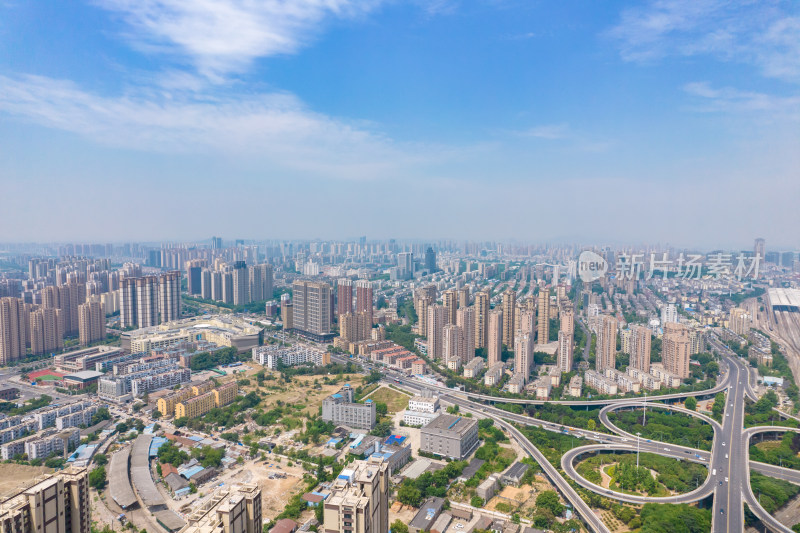 安徽蚌埠城市大景建筑航拍图