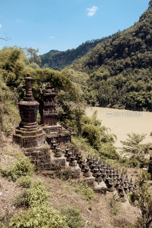 风景植物古迹眉山槽渔滩