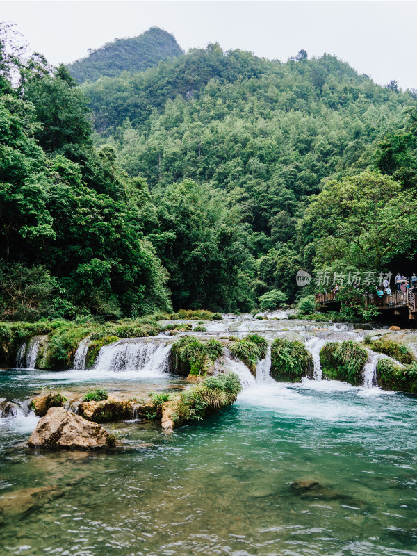 黔南荔波小七孔景区六十八级跌水瀑布