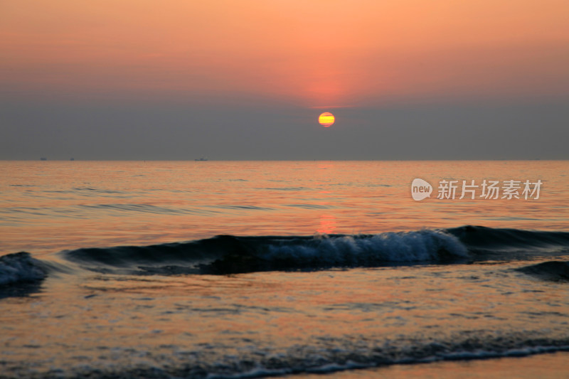 海岸日落-海滨夕阳