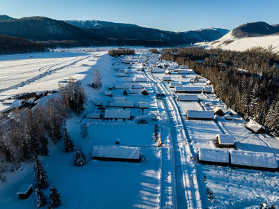 新疆冬季阿勒泰喀纳斯雪景