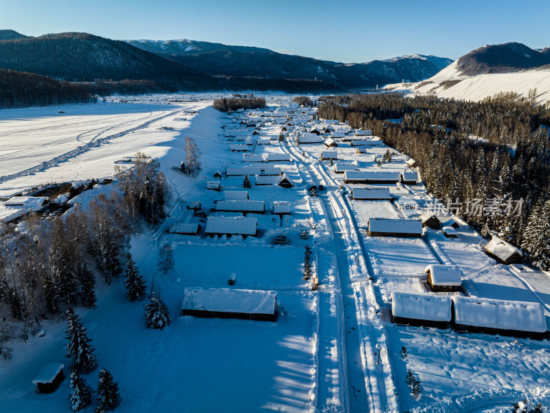 新疆冬季阿勒泰喀纳斯雪景