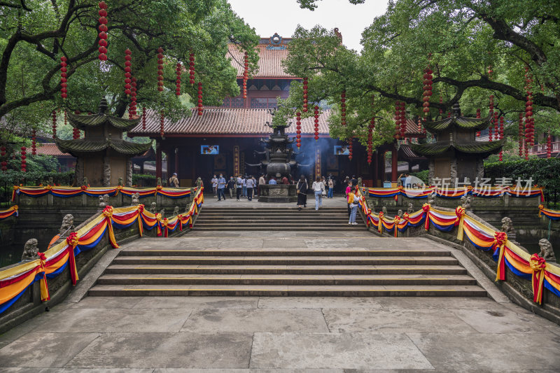 杭州飞来峰景区上天竺法喜禅寺古建筑