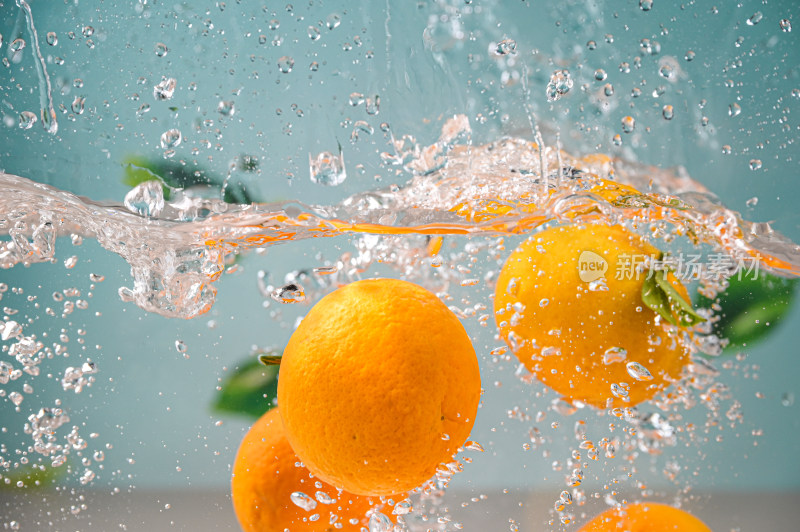沃柑入水瞬间特写