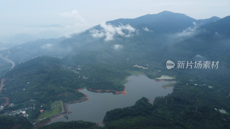 航拍广东省东莞市清溪镇自然风光