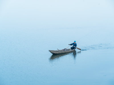 绍兴江南水乡东鉴湖风景