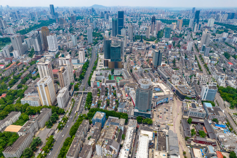 航拍安徽合肥城市大景