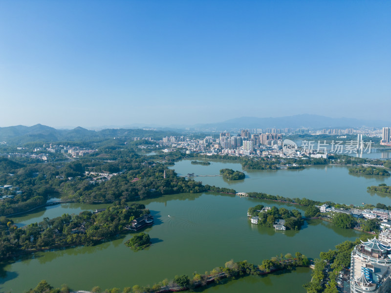 航拍广东惠州城市建设