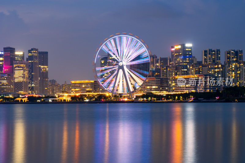 深圳欢乐港湾摩天轮夜景