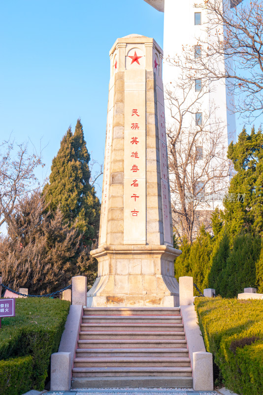 烟台山景区石碑景观