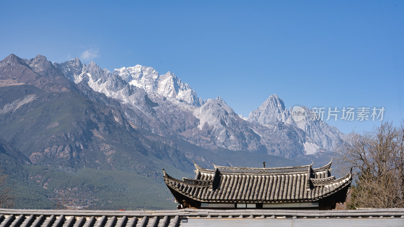 春节期间云南丽江白沙古镇综合场景