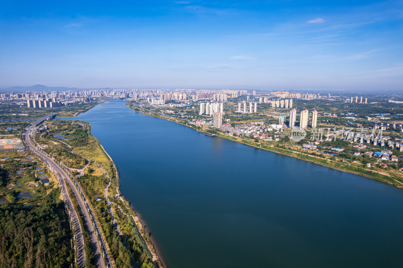 湖南衡阳城市夏天航拍风光