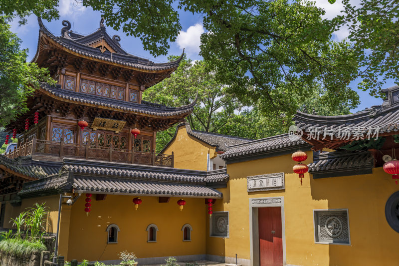 杭州西湖三天竺法镜寺古建筑风景