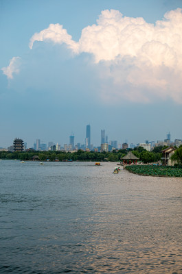 山东济南大明湖风景区景点景观