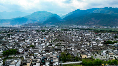 云南喜洲古城旅游景区航拍