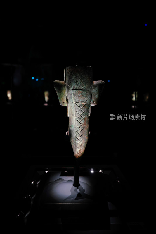四川广汉三星堆博物馆青铜人头像