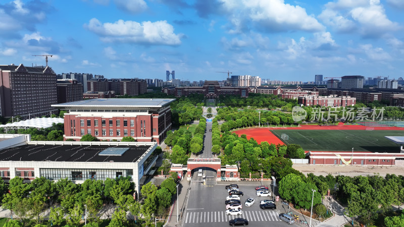 航拍上海临港 临港新片区  上海建桥学院