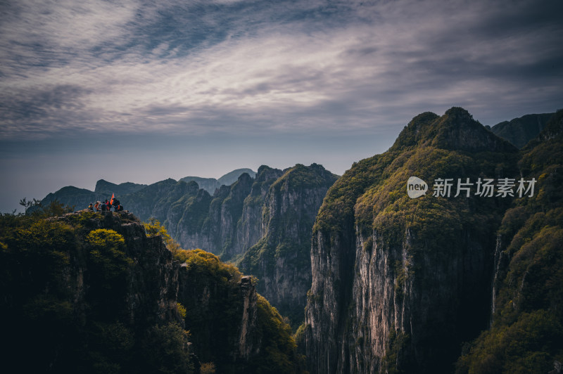 太行山山谷岩石悬崖自然风景