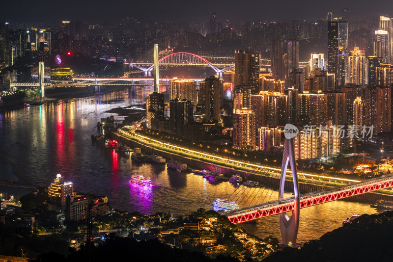 山城重庆渝中半岛夜景风光