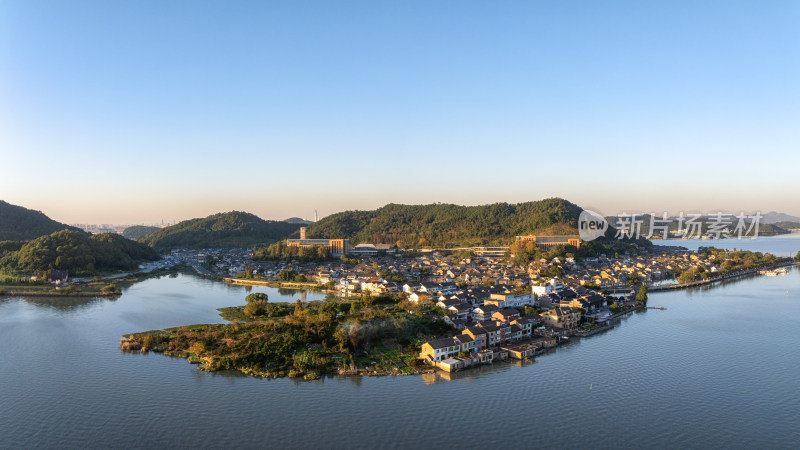 浙江宁波东钱湖陶公村航拍