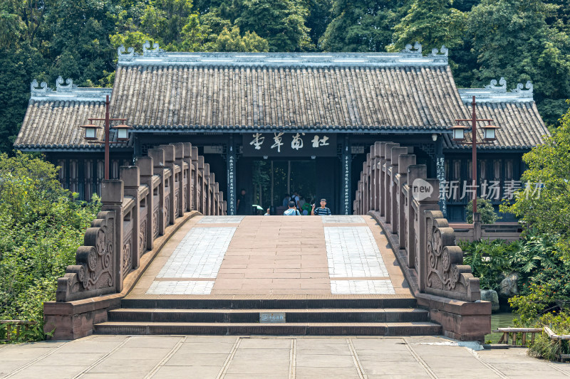 四川成都浣花溪公园内部景观