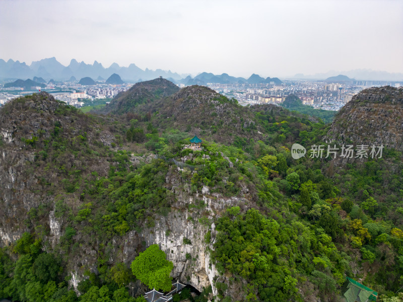 广西桂林七星山景区航拍图