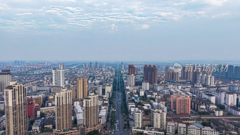 城市建筑鸟瞰全景