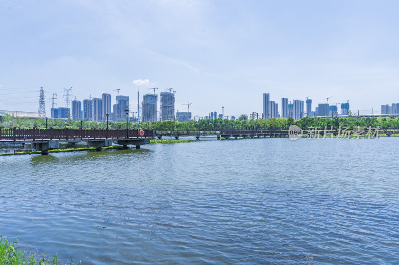 武汉洪山区杨春湖公园风景