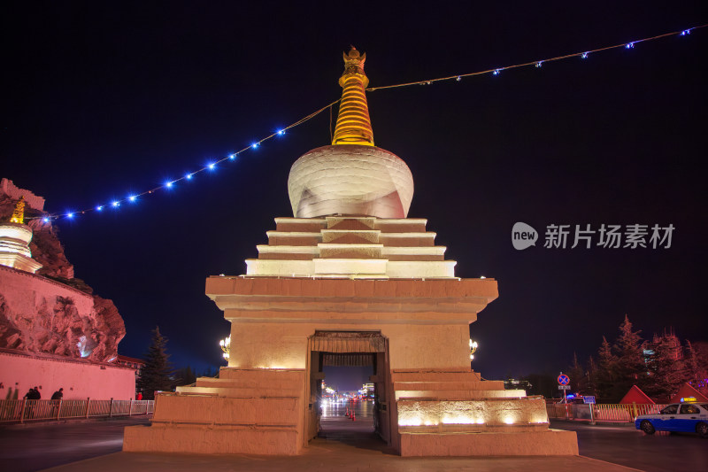 中国西藏拉萨布达拉宫夜景