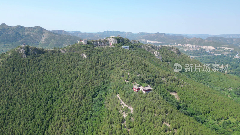 航拍山东潍坊青州云门山风景区