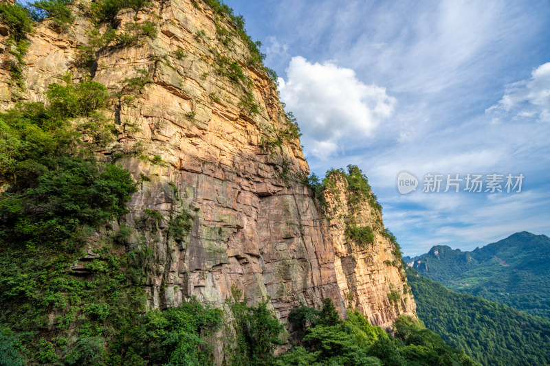 中国湖南张家界景区奇特山峰与茂密森林