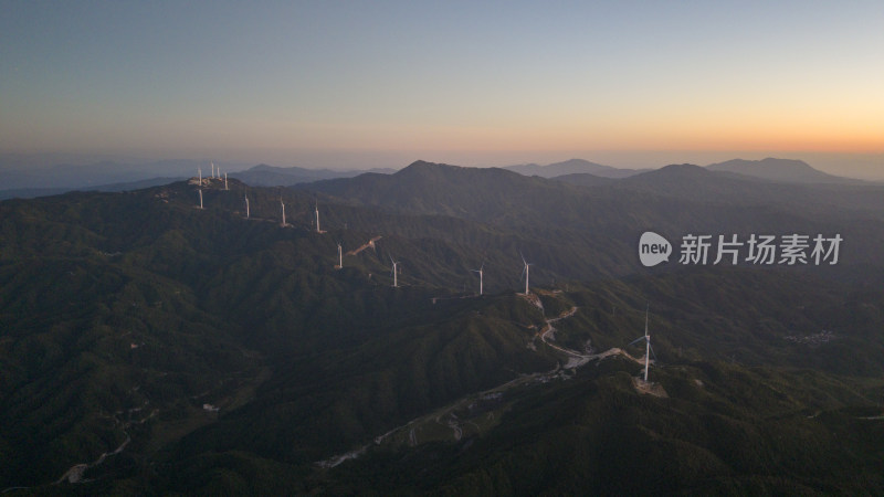 湖南郴州白云山风电场自然风光