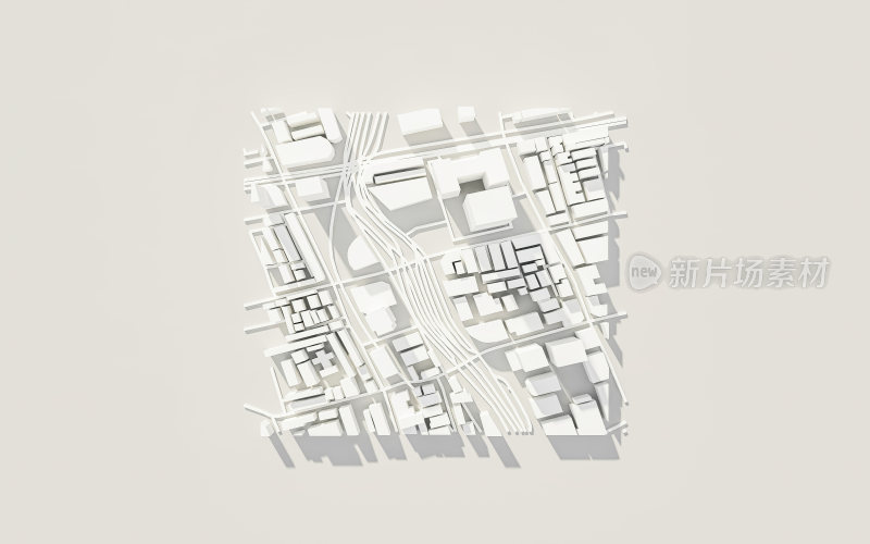 城市道路建筑模型