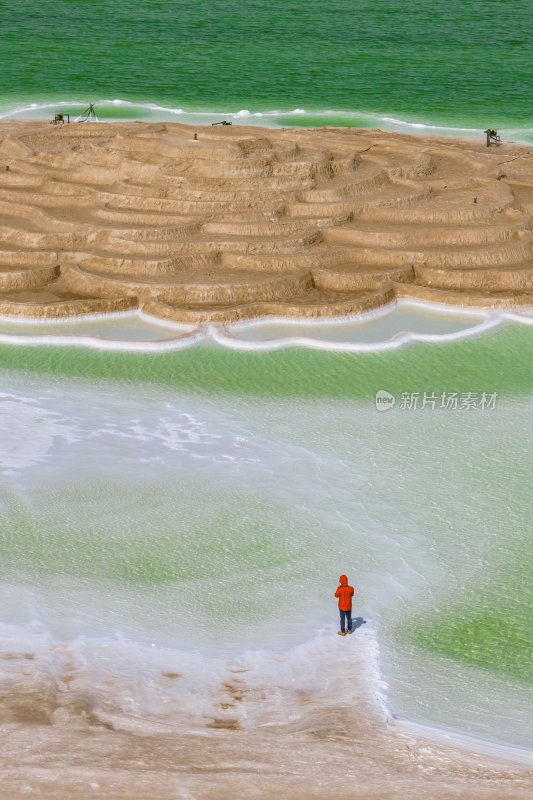 青海海西州大柴旦翡翠湖网红高空航拍