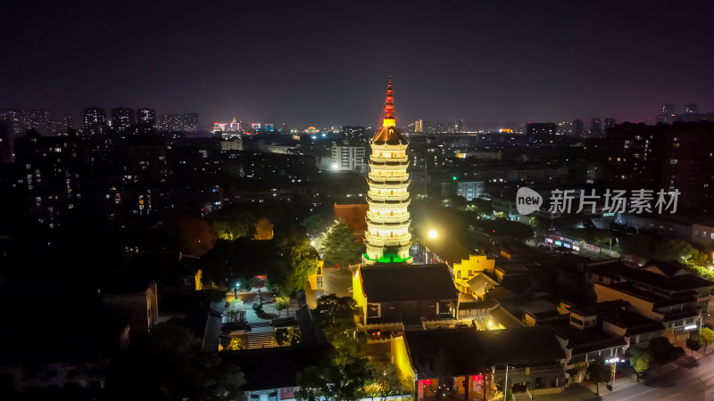 安庆城市大景夜景灯光