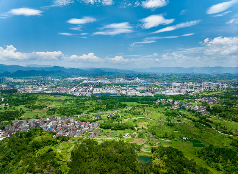 航拍天台县城市风貌