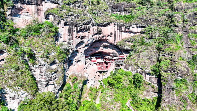 福建泰宁大金湖甘露寺航拍