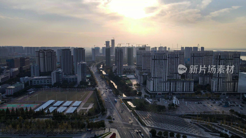 航拍江苏南京城市建设南京大景