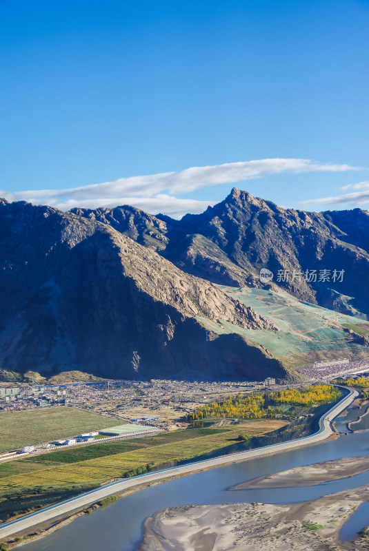 西藏山河秋天自然风景