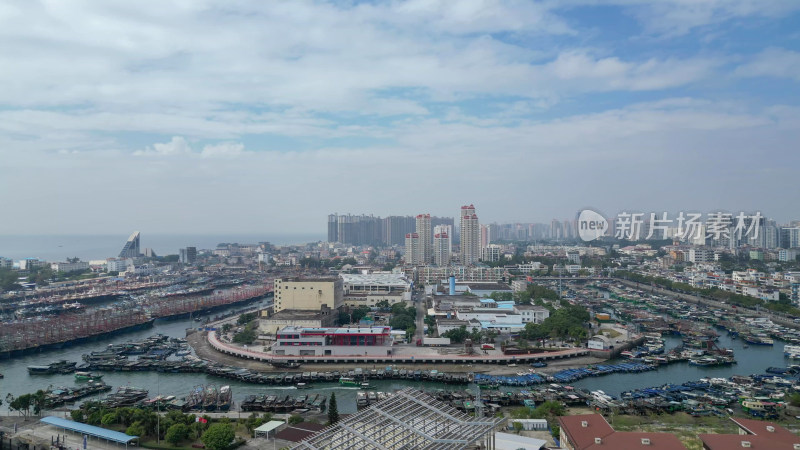 航拍广西北海国际客运港