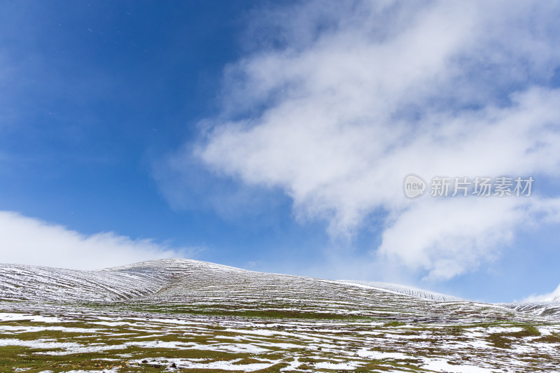 青藏高原青海祁连山脉天境祁连雪山雪景