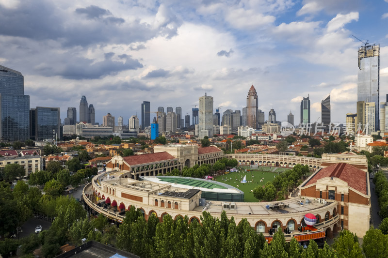 天津五大道文化旅游风景区城市建筑风光