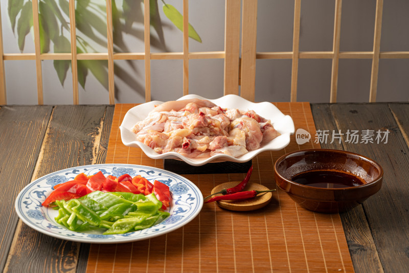 经典湘菜生炒鸡所需食材