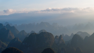 广西桂林山水水墨画 桂林山水甲天下