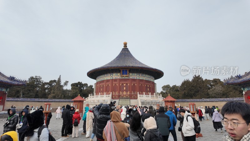 北京天坛游客参观景象